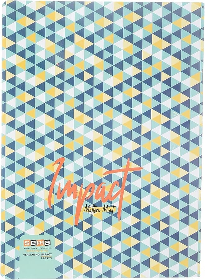 Sema Impact 40-Sheet Notebook: Creative Ruled Design, 29.5x20.8 cm, Ideal for Scholars in Multicolor
